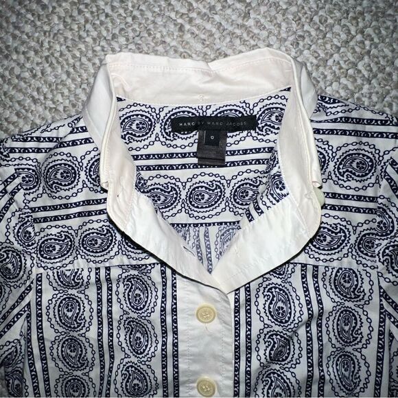 Marc by Marc Jacobs Paisley Longsleeve Dress - Sz 0 - Picture 15 of 16